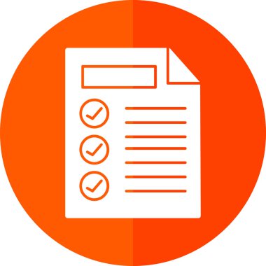 Kontrol listesi simgesinin vektör illüstrasyonu 