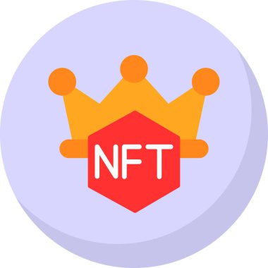 nft düz vektör simgesi