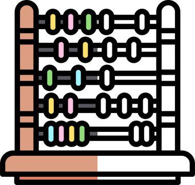 abacus simgesi, vektör illüstrasyonu