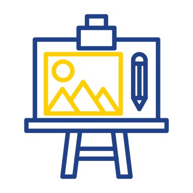 Web tasarımı ve sunumu için resim rengi vektör karalama simgesi. Beyaz arka planda izole edilmiş. Taslak çizim simgesi.