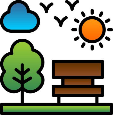 Doğa ikonu vektör illüstrasyon tasarımı