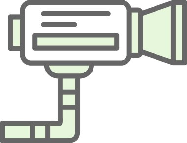CCTV kamera simgesi, vektör illüstrasyonu