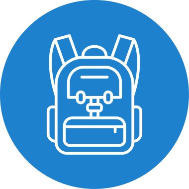 sırt çantası simgesi, grafik tasarımı, vektör illüstrasyonu 