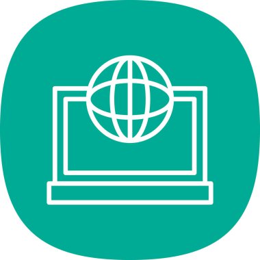 Web tarayıcı simgesi, vektör illüstrasyonu basit tasarım