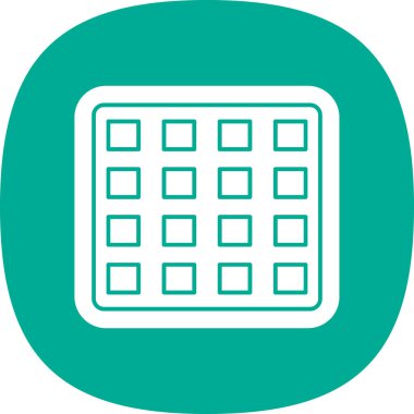 waffle düz vektör simgesi 