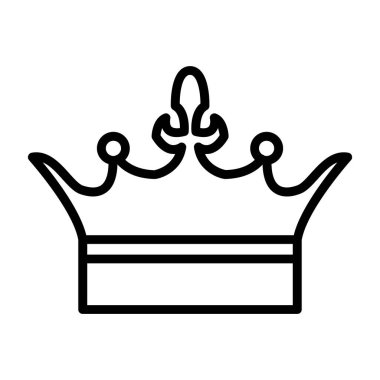 Crown simge vektörü beyaz arkaplanda izole edildi