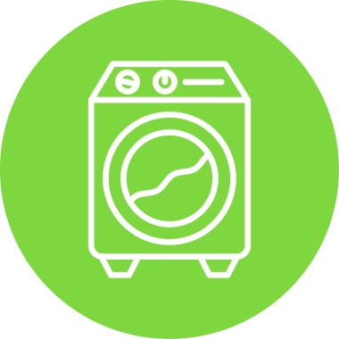 Bir çamaşır makinesinin vektör çizimi