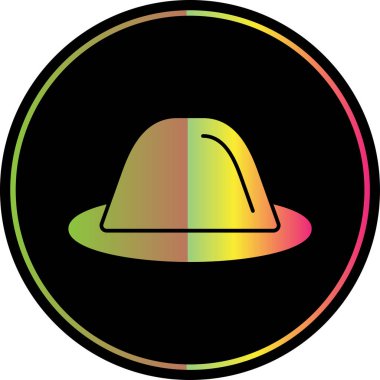 gökkuşağı gradyan çizgi çizgi uzay şapkası çiziyor