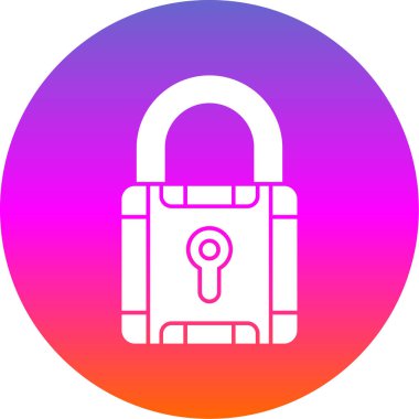 Düz simge, vektör resimlemesini kilitle  