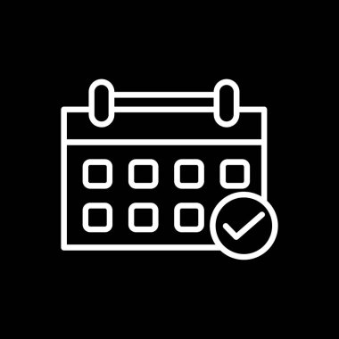 Takvim simgesi, vektör illüstrasyonu basit tasarım