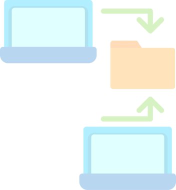 Veri paylaşım simgesi, vektör illüstrasyonu