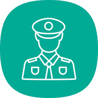 Kişisel ve ticari kullanım için polis vektör simgesi simgesi çizimi..