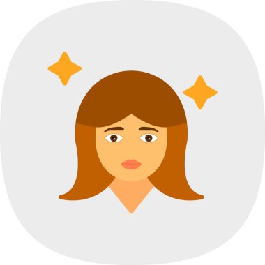 kadın avatar simgesi, vektör illüstrasyonu 