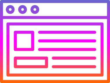 Web sayfası. Web simgesi basit illüstrasyon