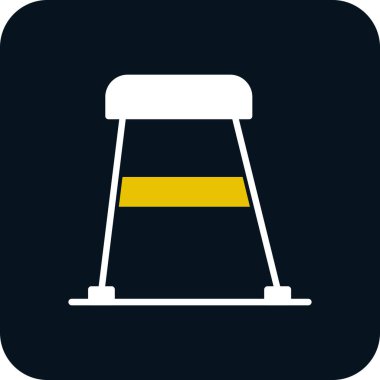 Uzun mavi arka planda izole edilmiş bira ikonu için beyaz ahşap fıçı. vektör.