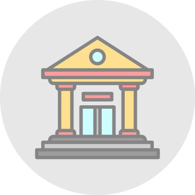 Adliye simgesinin düz çizimi