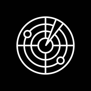 Radar modern simgesinin vektör illüstrasyonu              