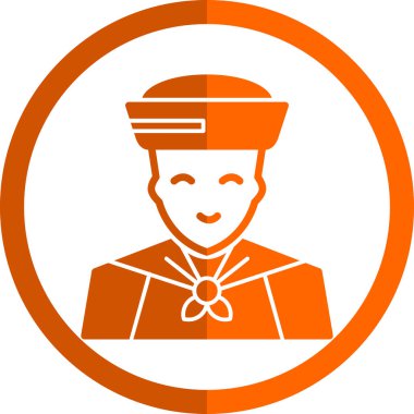 Denizci. Web simgesi basit illüstrasyon