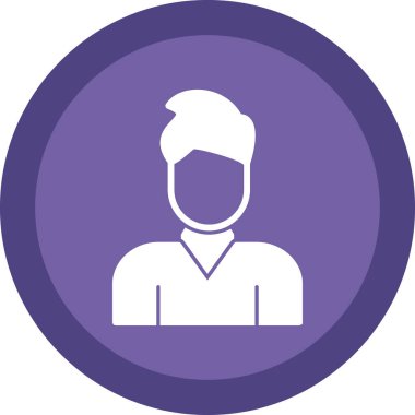 Sakallı ve şapka vektör ikonu olan adam. resimleme