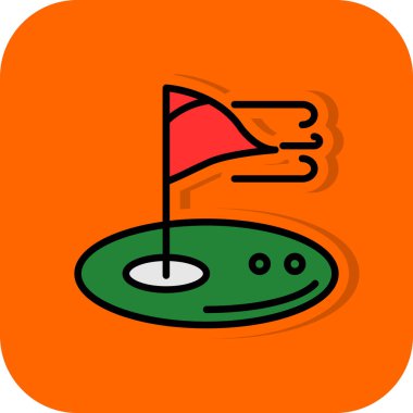 Golf simgesi, vektör illüstrasyonu