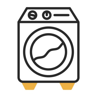 Bir çamaşır makinesinin vektör çizimi