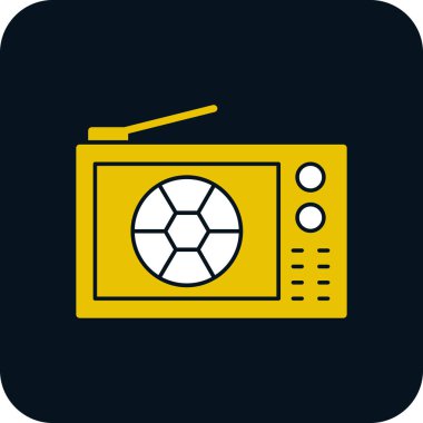 TV simgesi vektör illüstrasyonu 