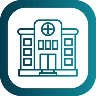 Hastane web simgesi basit illüstrasyon 