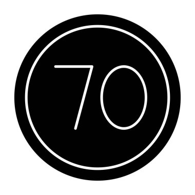 70 yıllık doğum günü ikonu vektör illüstrasyon tasarımı