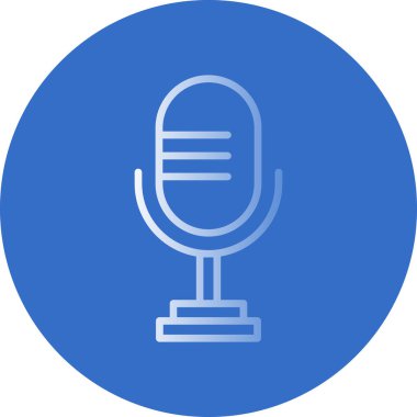 mikrofon simgesi, vektör illüstrasyonu basit tasarım