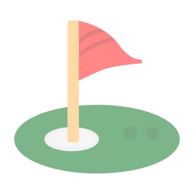 Golf simgesi, vektör illüstrasyonu