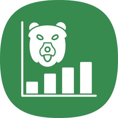 Ayı. Web simgesi basit illüstrasyon