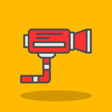 CCTV kamera simgesi, vektör illüstrasyonu