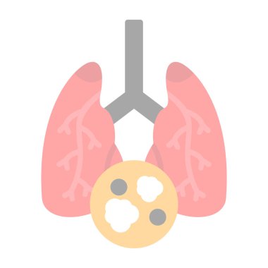 akciğer simgesi vektör illüstrasyonu