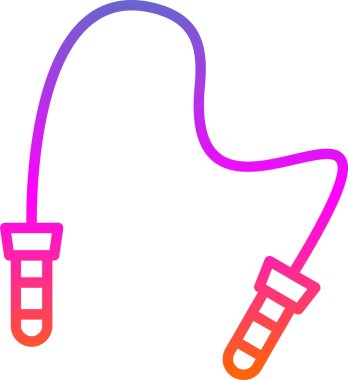 Düz renk simgesini atla. İp atlıyorum. İzole vektör illüstrasyonu