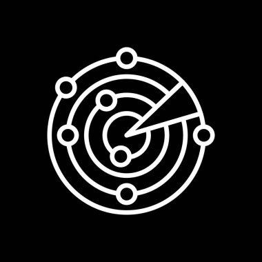 Radar modern simgesinin vektör illüstrasyonu              