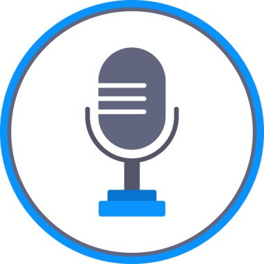 mikrofon simgesi, vektör illüstrasyonu basit tasarım