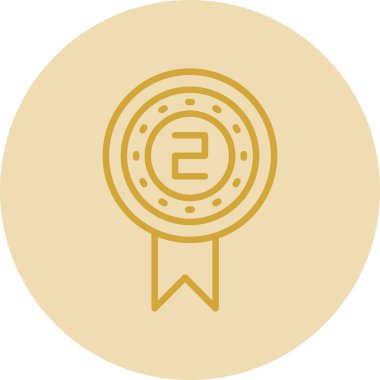 Madalya. Web simgesi basit illüstrasyon