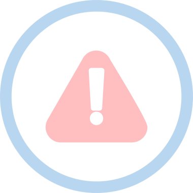 Dikkat uyarı simgesi tam taslak biçiminde 