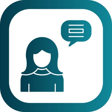 Sohbet simgesinin vektör illüstrasyonu