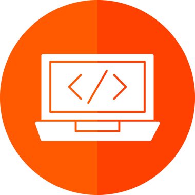 Kodlama simgesinin vektör illüstrasyonu 