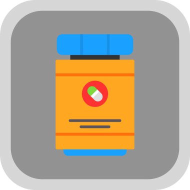 Antibiyotik ilaç şişesi vektör çizimi