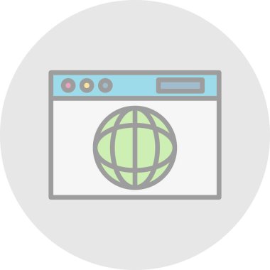 Web tarayıcı simgesi vektör illüstrasyonu 