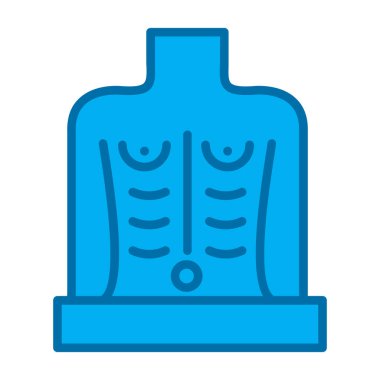 Mavi eşarp simgesi olan bir adamın vektör çizimi