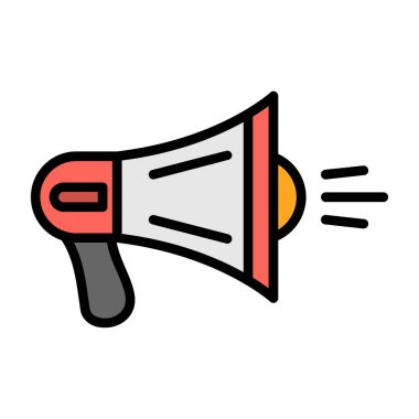 megafon simgesi, vektör illüstrasyonu basit tasarım