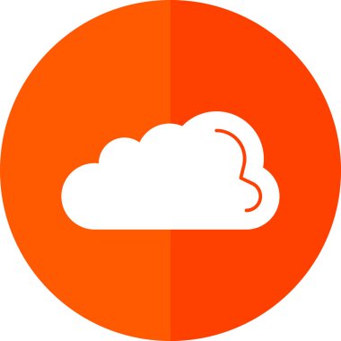 Basit Bulutlu hava simgesi, vektör illüstrasyonu