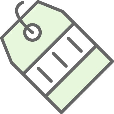 Kırmızı Etiket simgesinin vektör illüstrasyonu