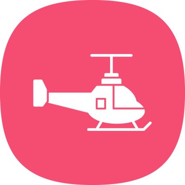 Helikopter. Web simgesi basit illüstrasyon