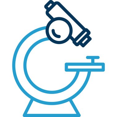 mikroskop simgesi, vektör illüstrasyonu basit tasarım