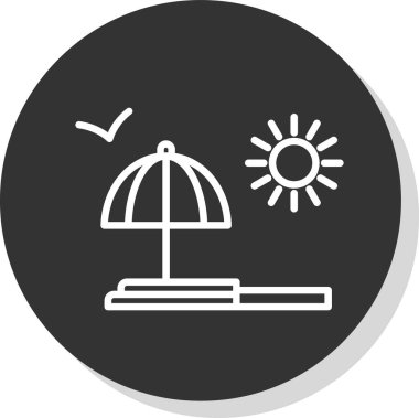 yaz güneşi vektör simgesi