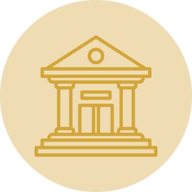 Adliye simgesinin düz çizimi